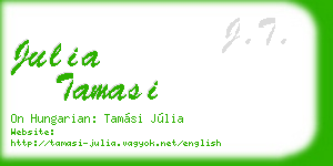 julia tamasi business card